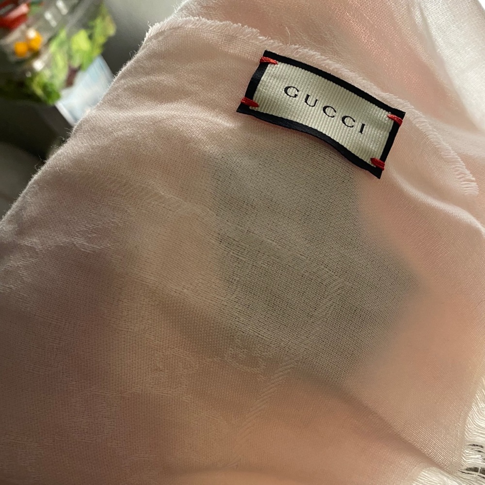 authentic Gucci baby pink scarf